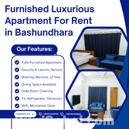 Fully Furnished 2BHK Apartment for Rent in Bashundhara